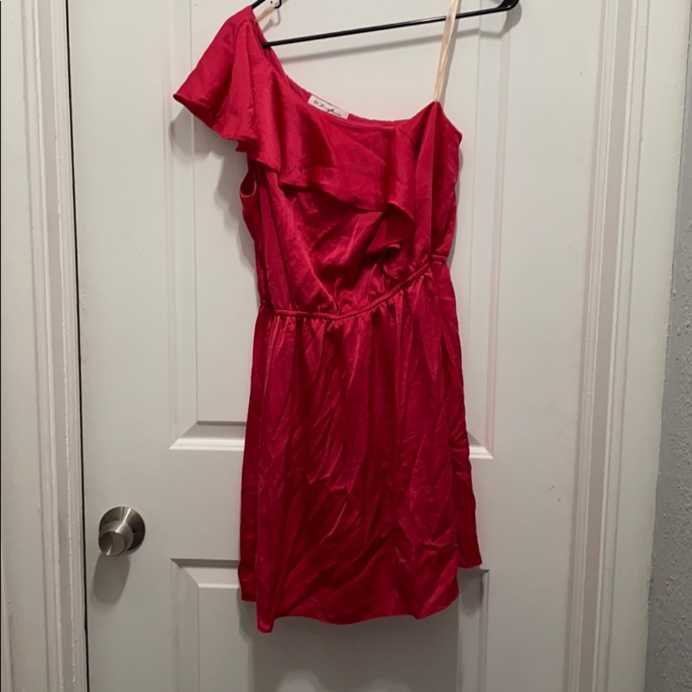 Dark Pink BCBG one shoulder dress